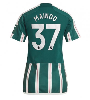 Manchester United Kobbie Mainoo #37 Segunda Equipación Mujer 2023-24 Manga Corta